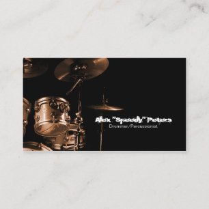 Snare et Tom Brown Drummer Carte de visite
