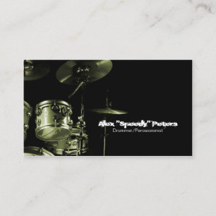 Snare und Tom Ochre Drummer Business Card Visitenkarte