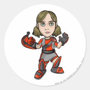 Snarkie Virtupets Space Station Personal Player Runder Aufkleber