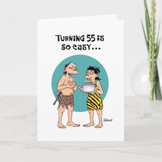 Snarky 55. Geburtstag Gruß Karte (Vorderseite)