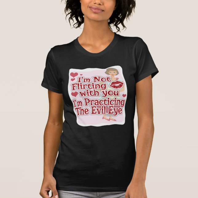 Snarky Evil Eye 50er Hausfrau T-Shirt (Vorderseite)
