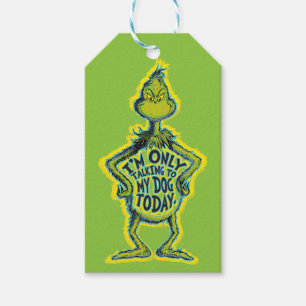 Snarky Grinch   Lustig Ich Rede Nur Mit Meinem Hun Geschenkanhänger