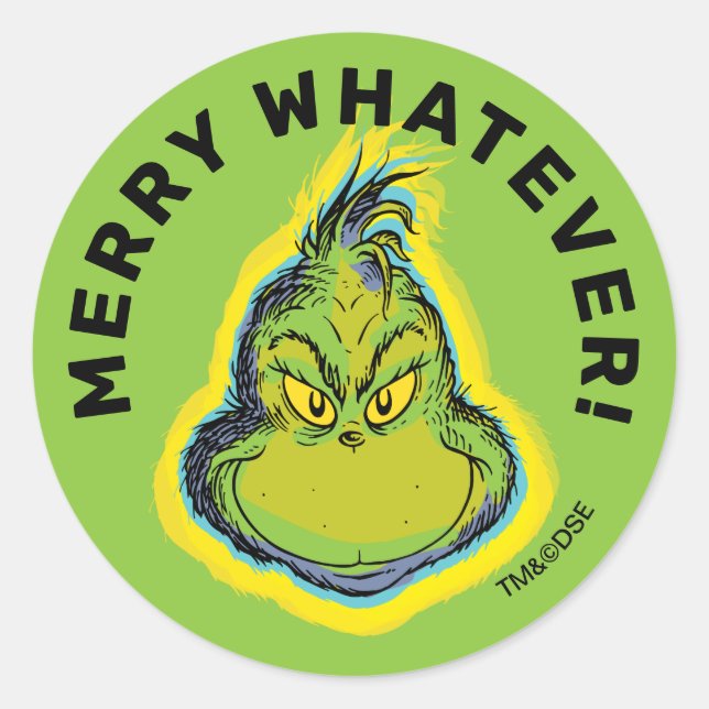 Snarky Grinch | Wirklich? Noch eine Scheibe Pavlov Runder Aufkleber (Vorderseite)