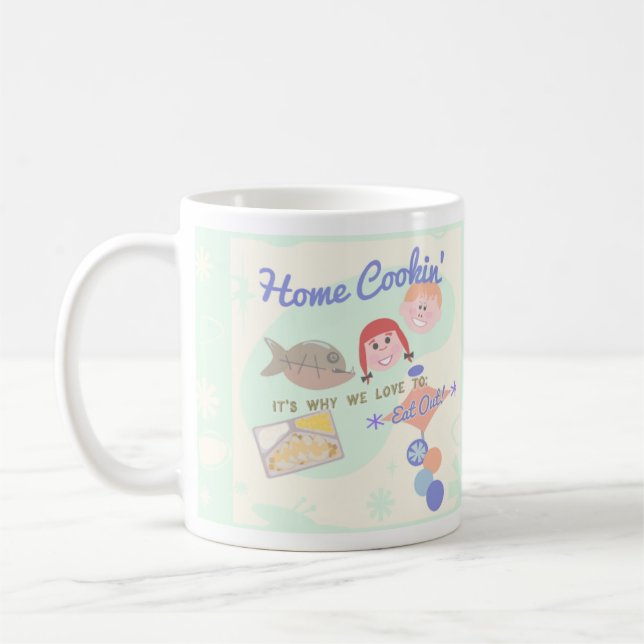 Snarky Home Cuisine Dit Retro Kids Coffee Mug (Gauche)