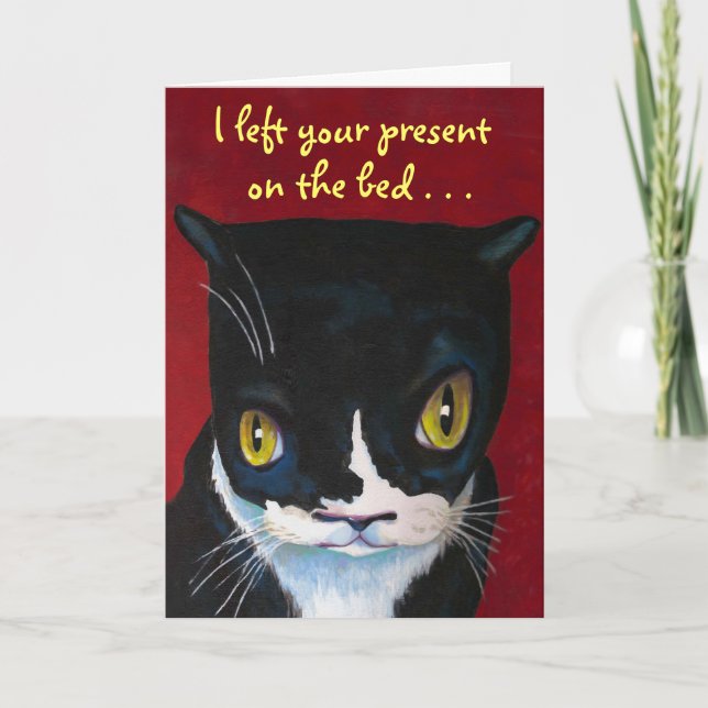 Snarky Kitty Birthday Card Karte (Vorderseite)