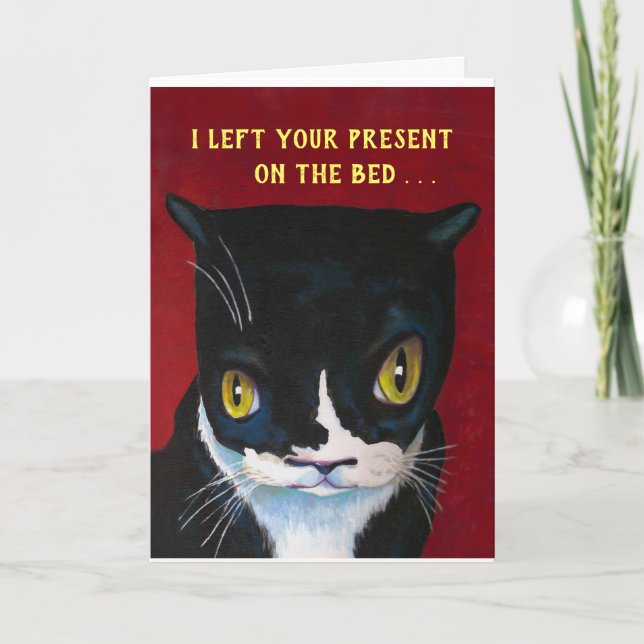 Snarky Kitty Birthday Card Karte (Vorderseite)