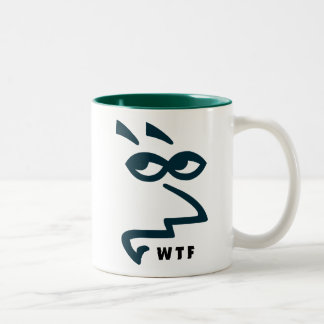 Snarky-Lady-WTF-Kaffeetasse Zweifarbige Tasse