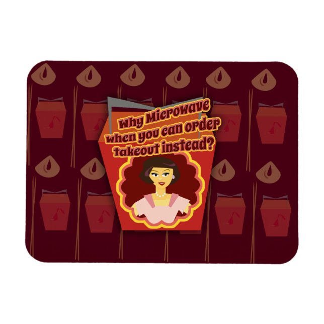 Snarky Microwave Retro Hausfrau Magnet (Horizontal)