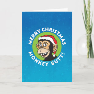 Snarky Monkey Christmas Feiertagskarte