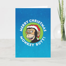 Snarky Monkey Christmas Feiertagskarte