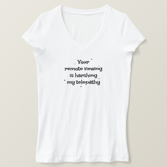 Snarky Psi Women's Jersey V-Nacken-T - Shirt (Design vorne)