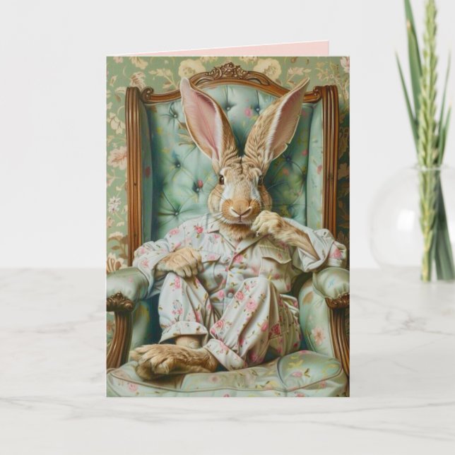 Snarky Rabbit Easter Card Karte (Vorderseite)