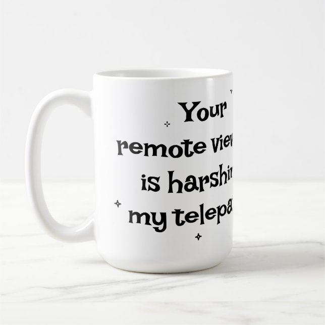 Snarky Télévision Télépathie Mug (Gauche)
