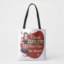 Snarky Thriller Genre Reader Retro Hausfrau Tasche