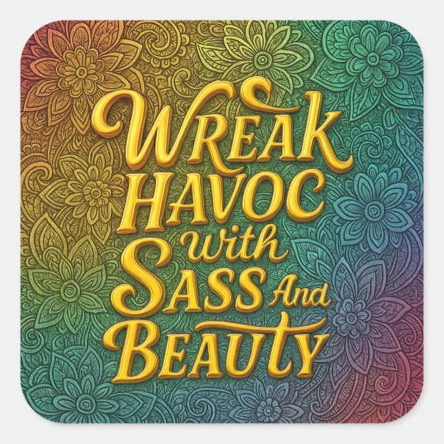 Snarky Wreak Havoc avec Sass and Beauty Sticker (Devant)