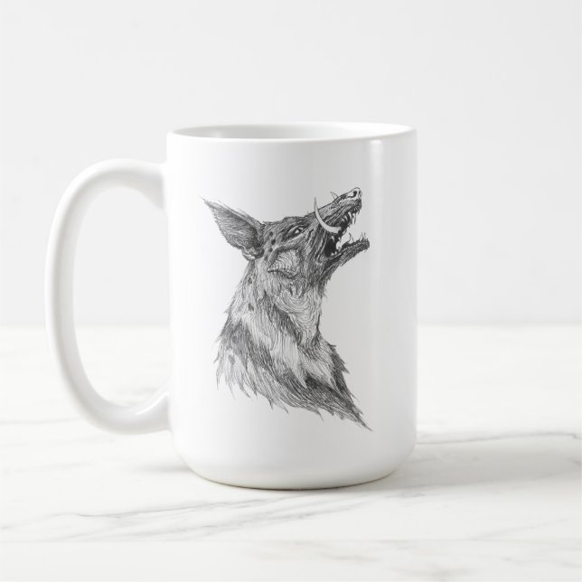 Snarling Graeko Esquisse/Citation Mug (Gauche)