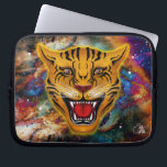 Snarling Tiger Nebula Laptopschutzhülle<br><div class="desc">This fierce visage of a Snarling Tiger is superimposed on a deep space nebula. It is an image symbolizing great power and determination. When you carry your computer in this Snarling Tiger Laptop Sleeve you will be given much respect and admiration because it represents your proud spirit…Please note: If you...</div>