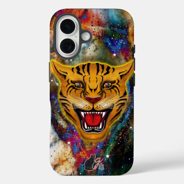 Snarling Tiger Nebula Tough iPhone 16 Hülle (Rückseite)
