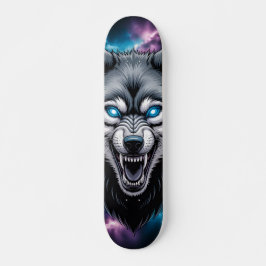 Snarling wolf head Skateboard