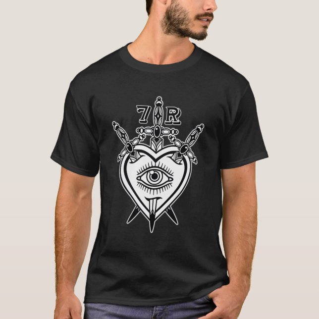 Snarling Wolf Tattoo American Traditional Tattoo T-Shirt (Vorderseite)