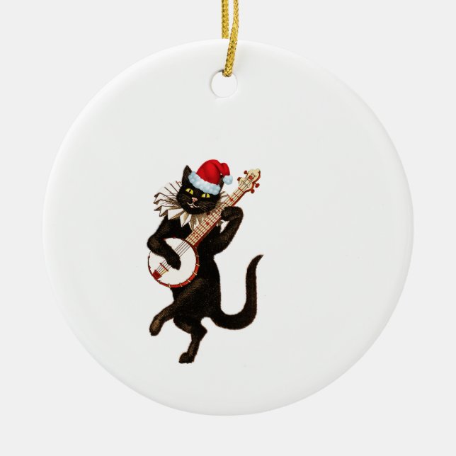 Snata Cat Keramik Ornament (Vorne)
