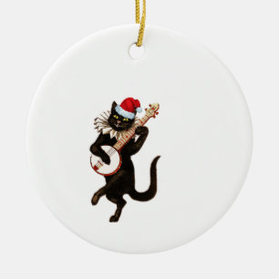 Snata Katze Keramik Ornament