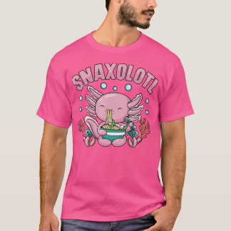 Snaxalotl Axolotl Amphibian Kawai mexikanischer Sa T-Shirt