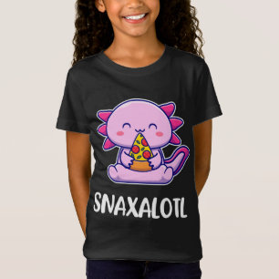 Snaxalotl Axolotl Niedlich Eating Pizza Snacks T-Shirt