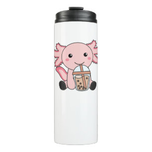 Snaxolotl Axolotl Bubble Tee Liebhaber von süßen T Thermosbecher