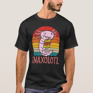 Snaxolotl Axolotl Eat Chips Funny Snack Food Boys T-Shirt