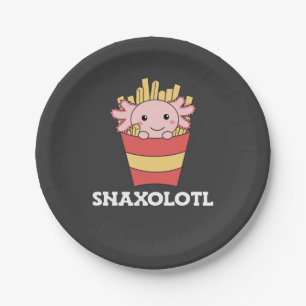 Snaxolotl Axolotl Lover Niedlicher Tiere Fries T - Pappteller