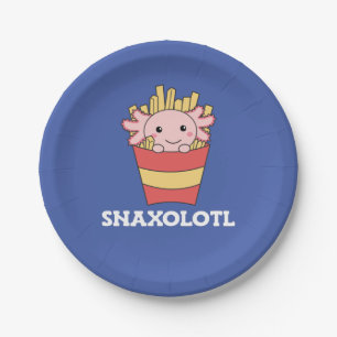 Snaxolotl Axolotl Lover Niedlicher Tiere Fries T - Pappteller
