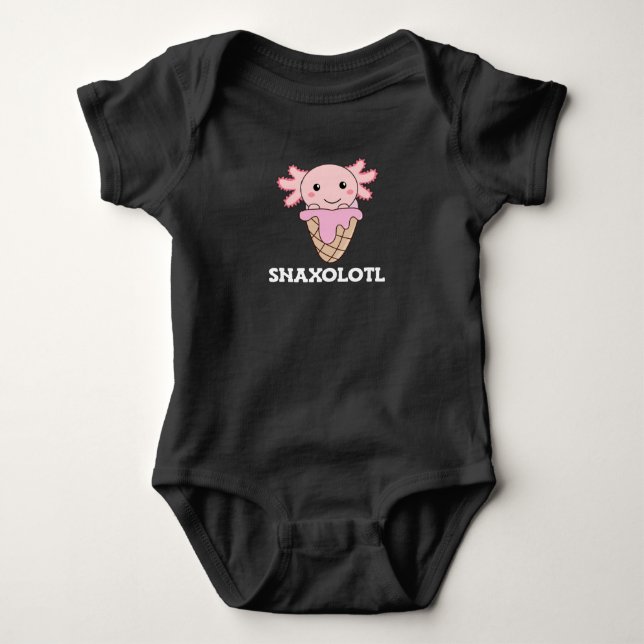 Snaxolotl Axolotl Lovers Sweet Animals Ice Creme Baby Strampler (Vorderseite)