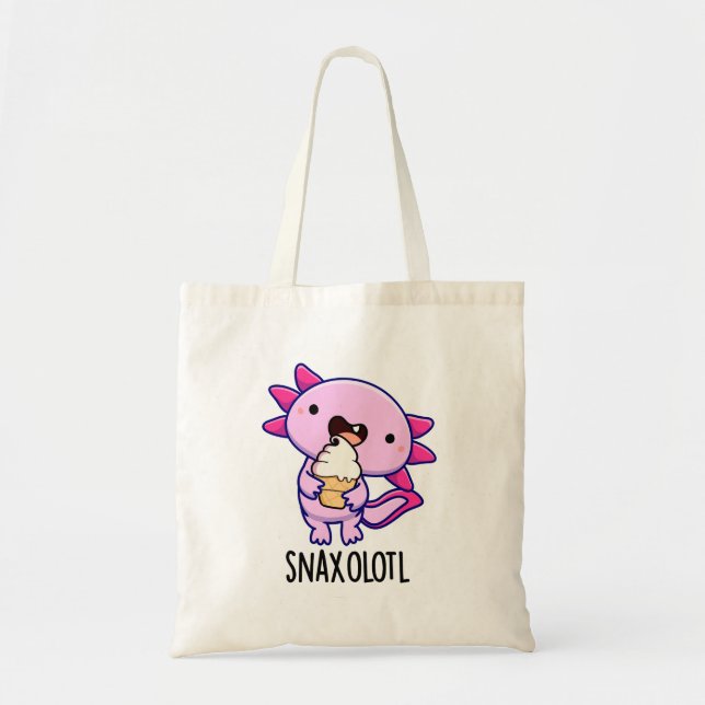 Snaxolotl Funny Axolotl Pun Tragetasche (Vorne)