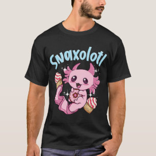 Snaxolotl Lustiger Axolotl Süßigkeiten Snacks Dess T-Shirt