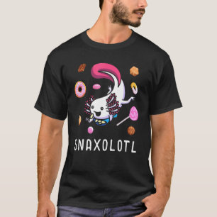 Snaxolotl Snack Enthusiast Axolotl Amphibie Fisch T-Shirt