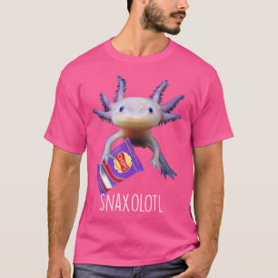 Snaxolotl Snack Feinschmecker Funny Axolotl Salama T-Shirt