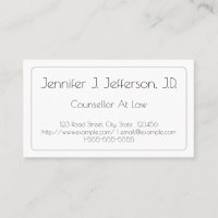 Snazzy Counselor at Law Business Card