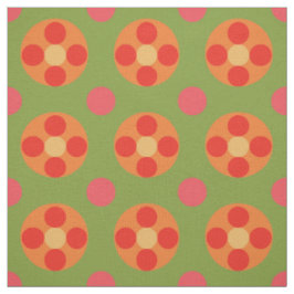 Snazzy Retro Red Field Pappies Muster Fabric Stoff
