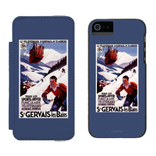 SNCF-Bahndrahtseilbahnpromo-Plakat Incipio Watson™ iPhone 5 Geldbörsen Hülle