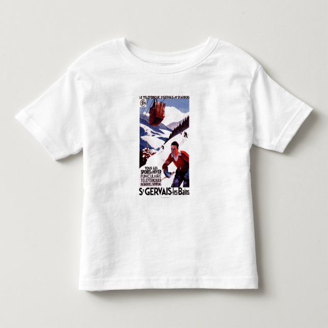 SNCF-Bahndrahtseilbahnpromo-Plakat Kleinkind T-shirt (Vorderseite)