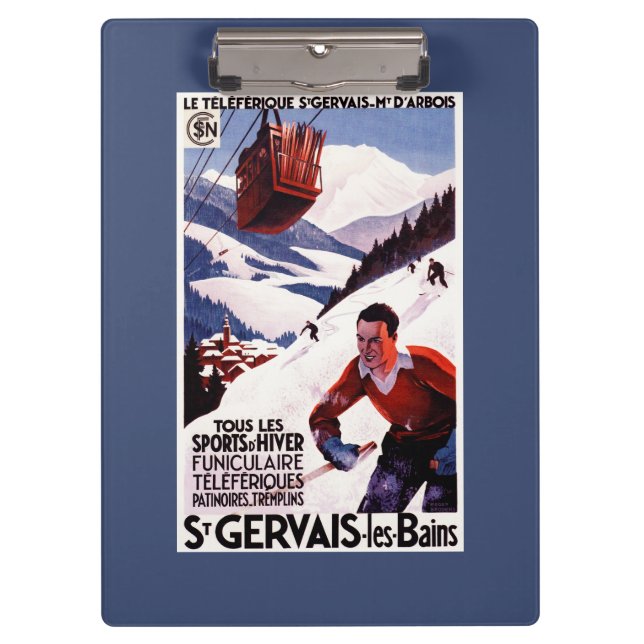 SNCF-Bahndrahtseilbahnpromo-Plakat Klemmbrett (Vorderseite)
