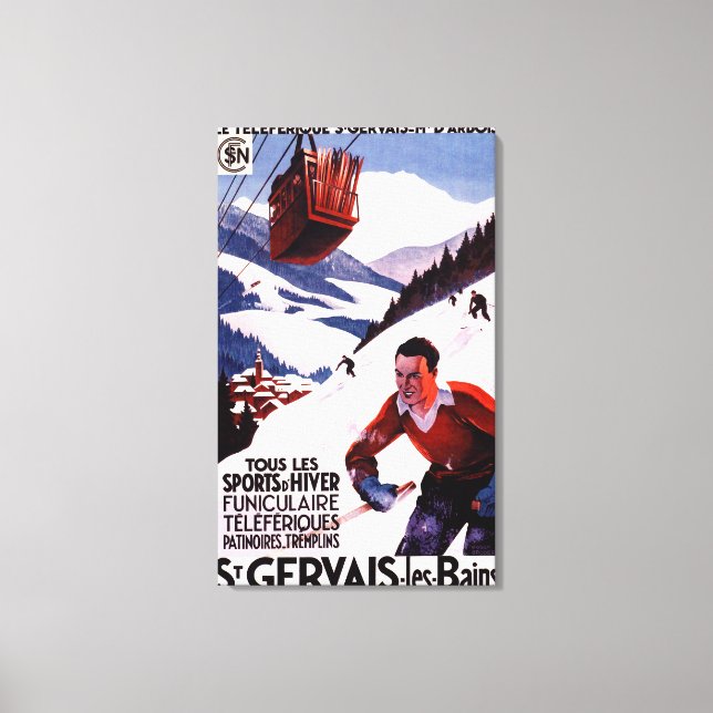 SNCF-Plakat für Eisenbahnkabel Leinwanddruck (Vorderseite)