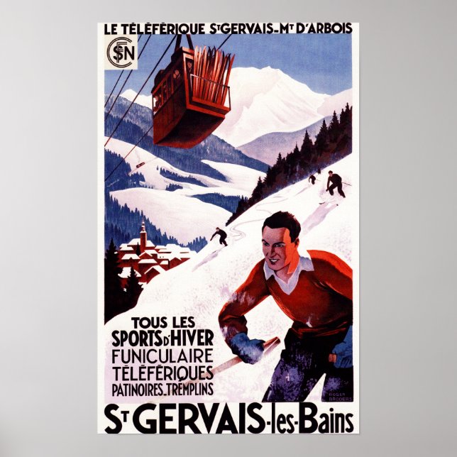 SNCF-Plakat für Eisenbahnkabel Poster (Vorne)