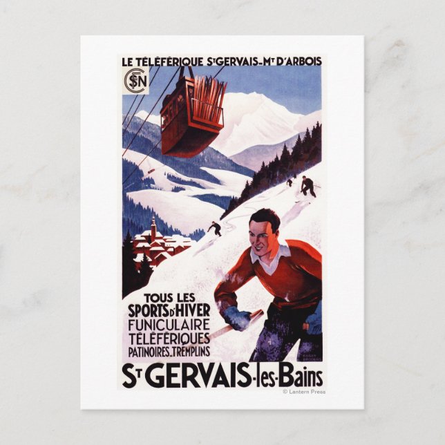 SNCF-Plakat für Eisenbahnkabel Postkarte (Vorderseite)