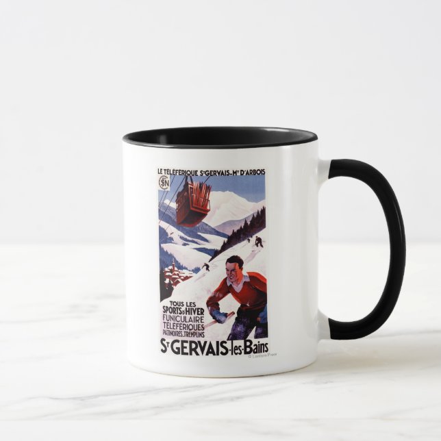 SNCF-Plakat für Eisenbahnkabel Tasse (Rechts)