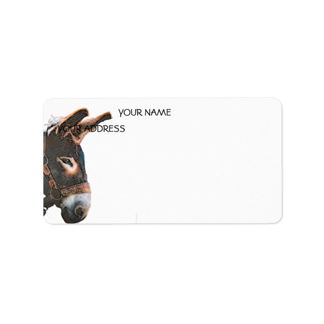 Sneak Flüchtige Blick - Donkey Adressaufkleber (Vorne)