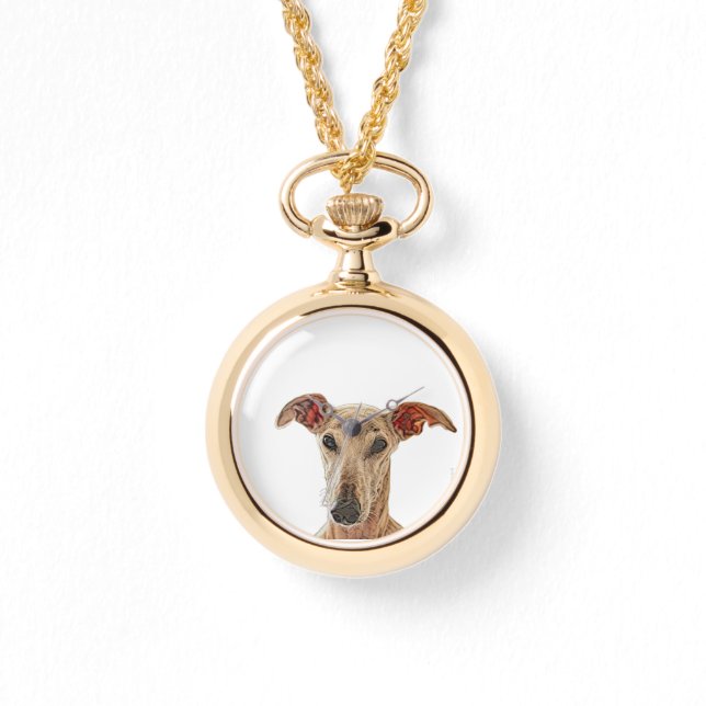 Sneak Flüchtige Blick - Windhund Armbanduhr (Vorderseite)
