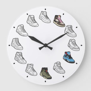 Sneaker-Acrylwand-Uhr (Travis Collabs) Große Wanduhr