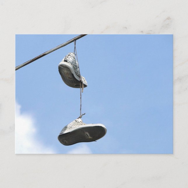 SNEAKER AUF POWER POSTKARTE (Vorderseite)